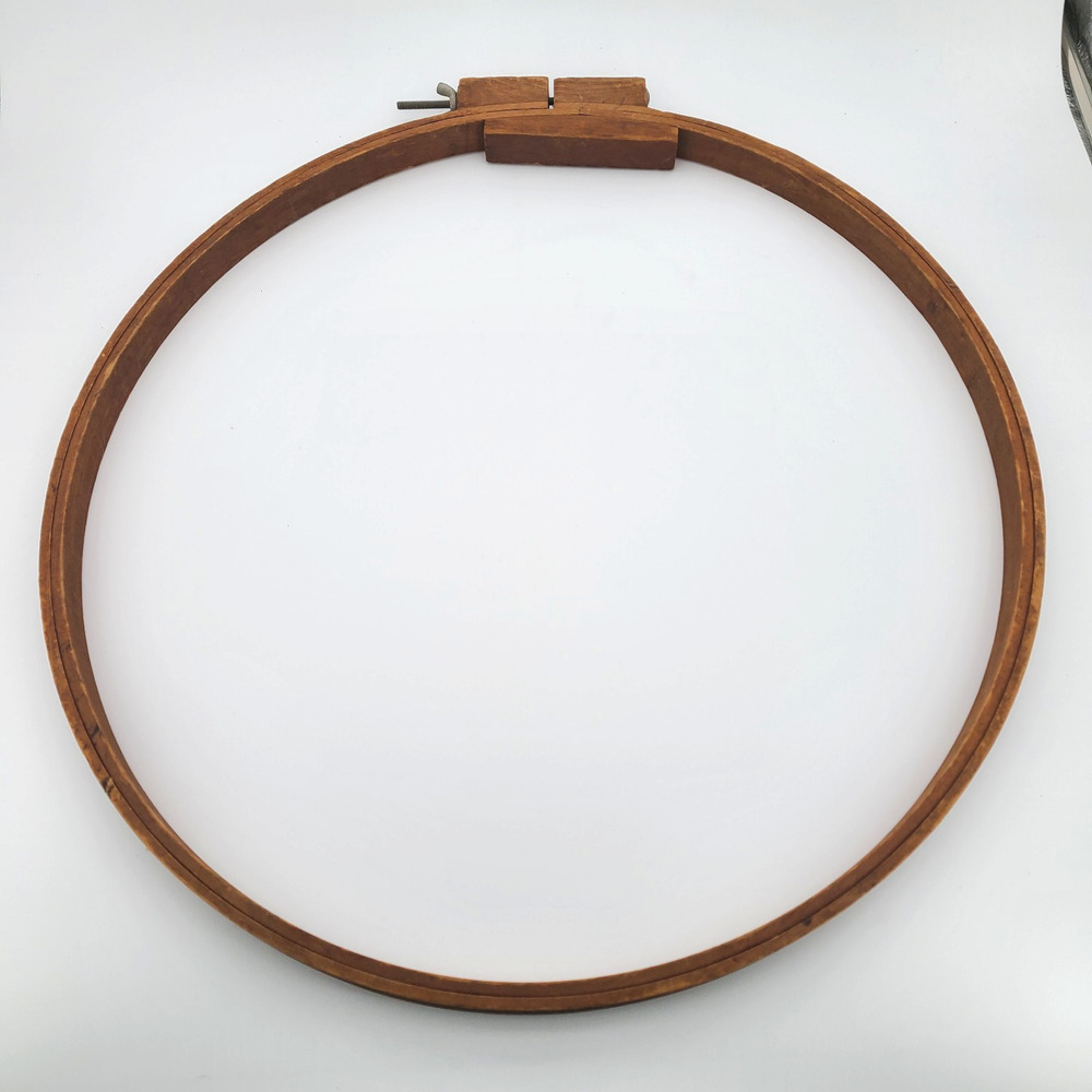 Vintage Gibbs Mfg Co Canton Ohio Round Wood Embroidery Quilting Hoop 22" Large